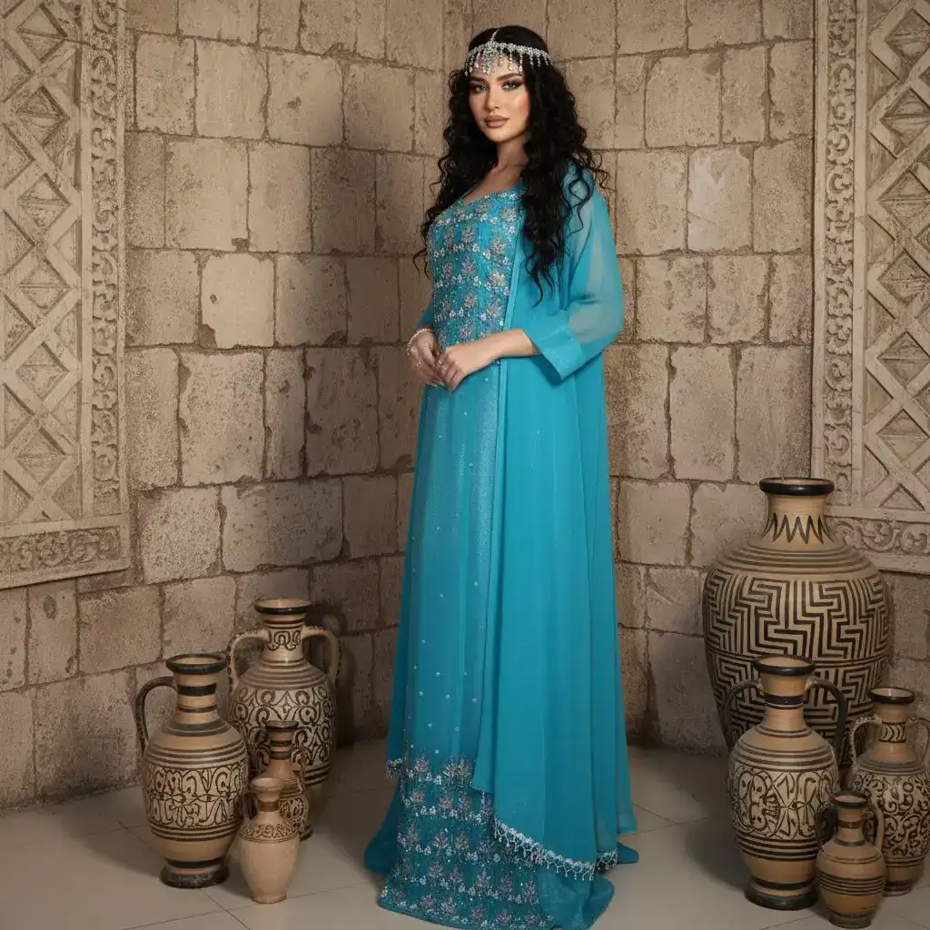 שמלה כחולה מהפנטת