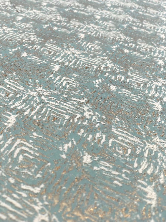 ז׳קארד דגם גיאומטרי צבע טורקיז