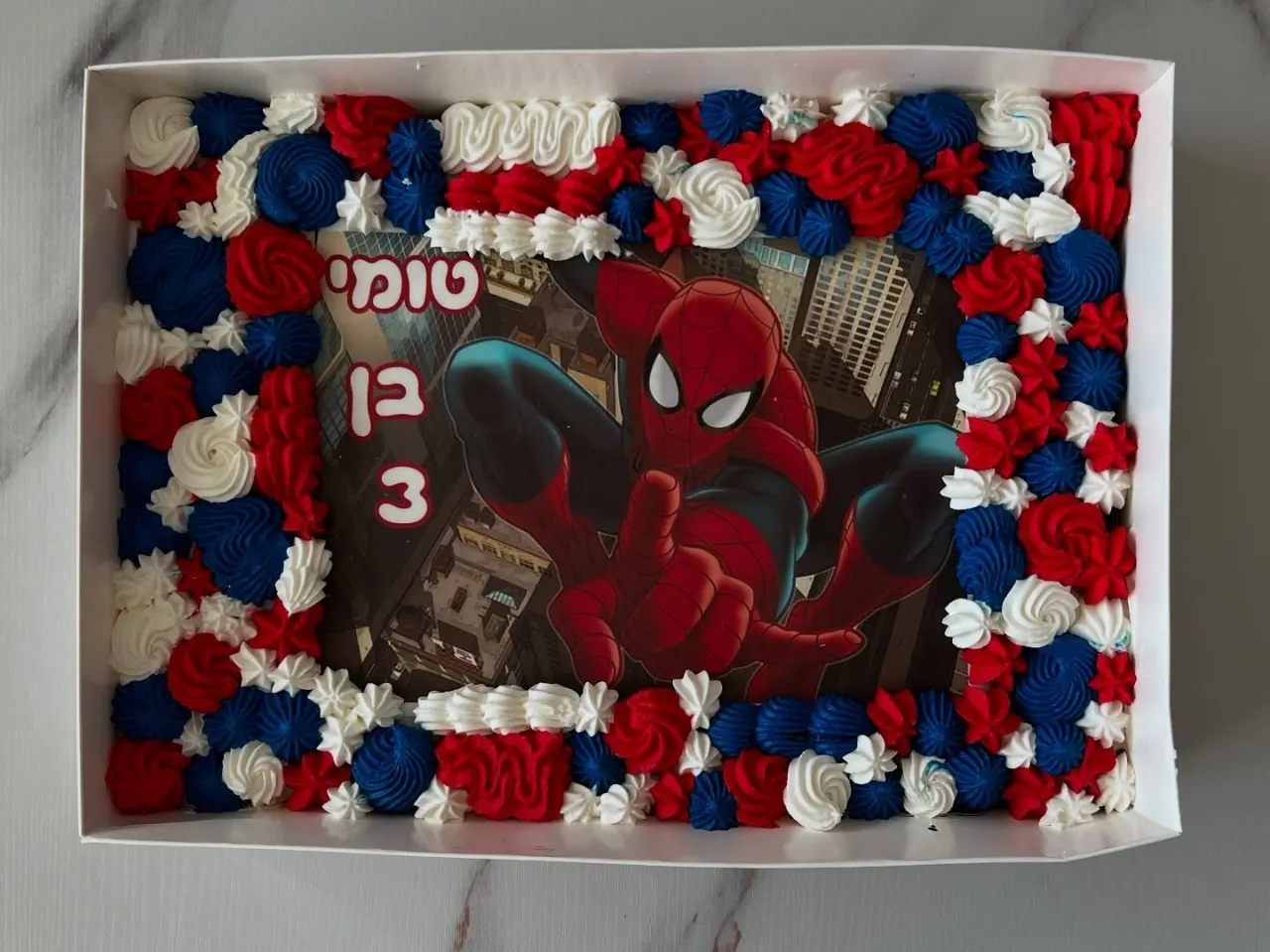 עוגת גן ספיידרמן