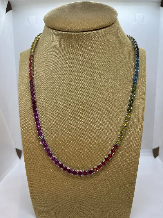 שרשרת טניס צבעונית 