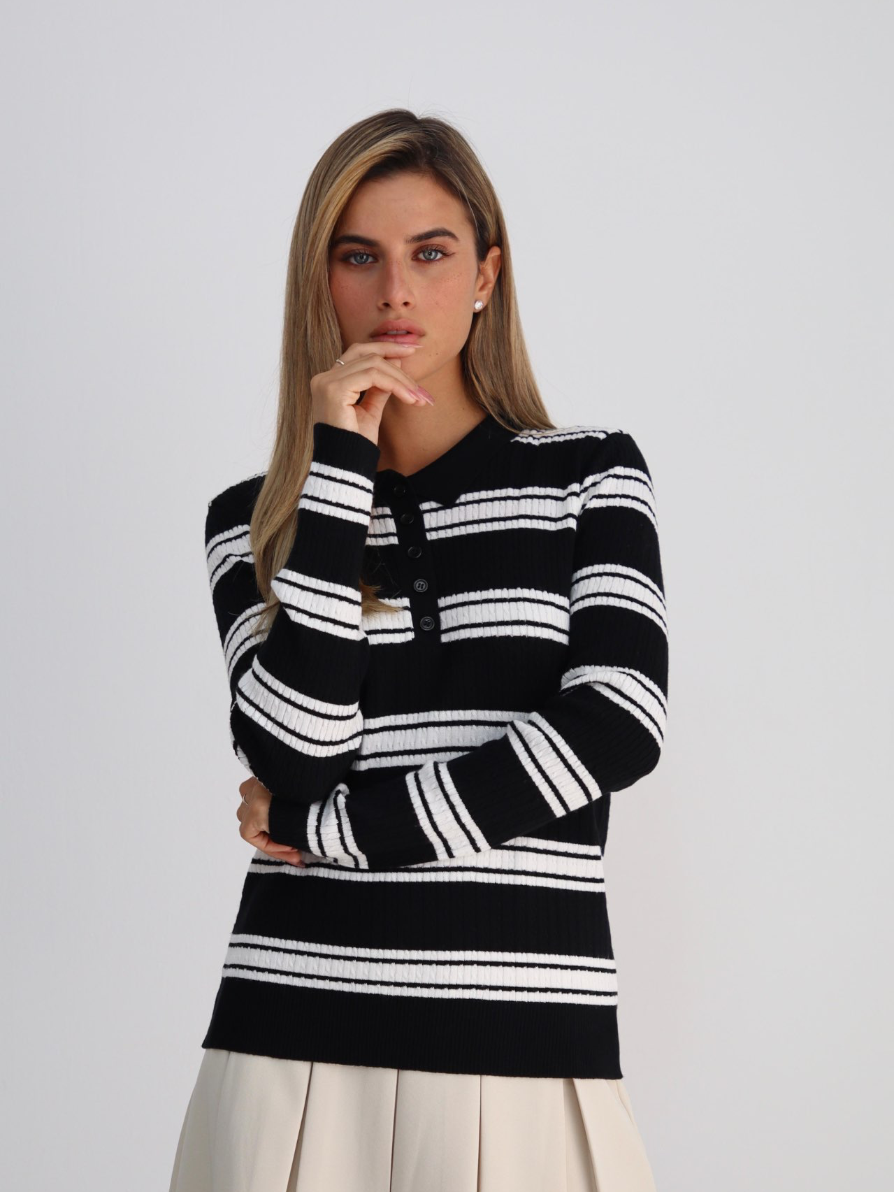 חולצת פולו פסים 