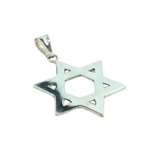 תליון מגן דויד  לגבר גדול כסף 925