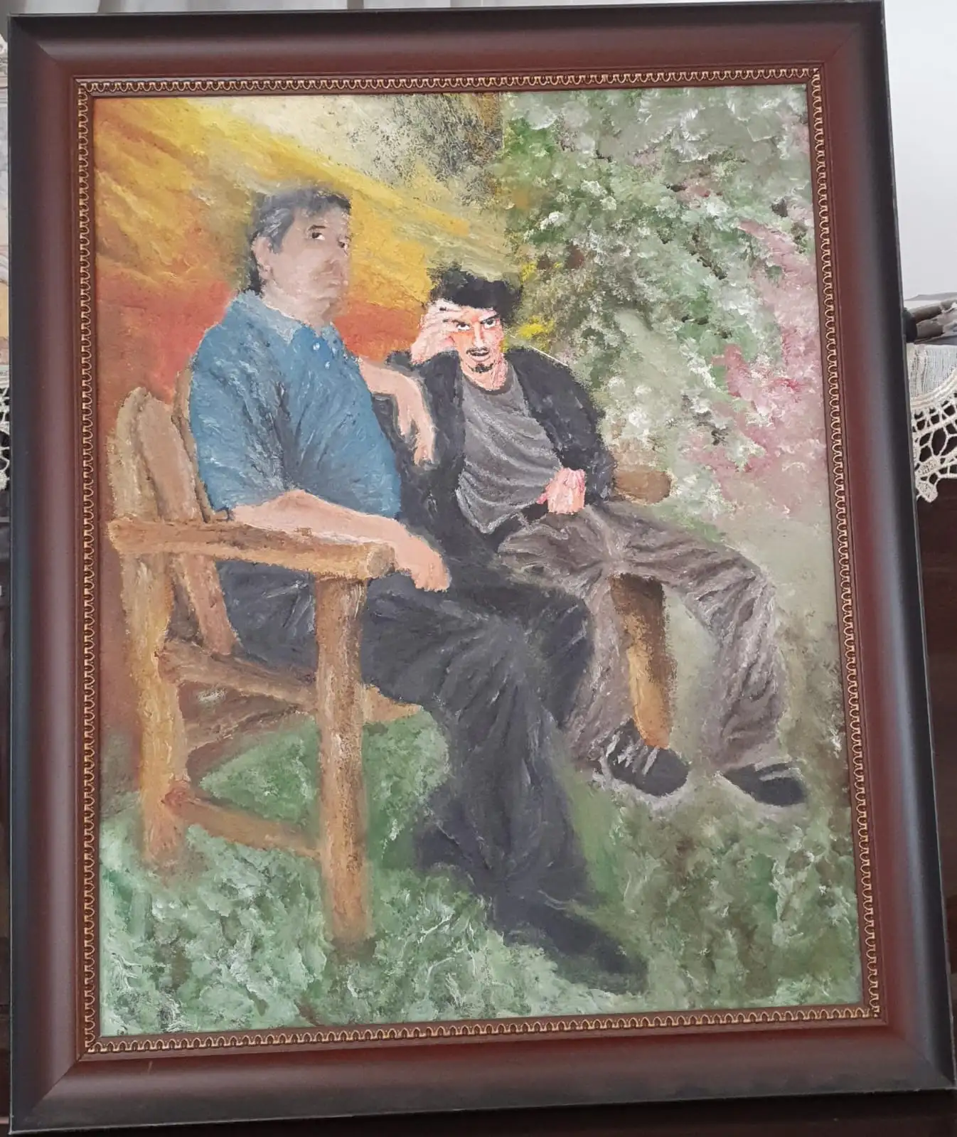 דיוקן עצמי עם אב האמן || Self portrait (with the artist's father)