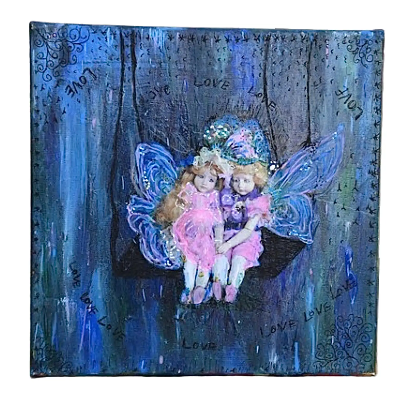 ילדות על רקע כחול