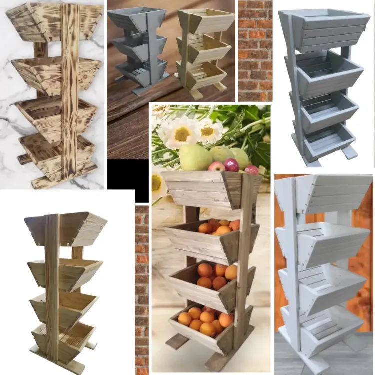 עגלת ירקות ופירות מעוצבת .