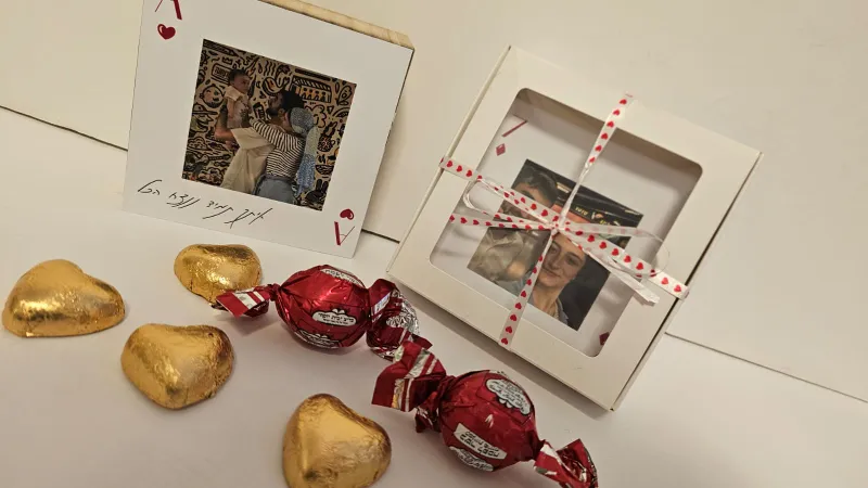 מארז קלפים ובלוק ליום האהבה