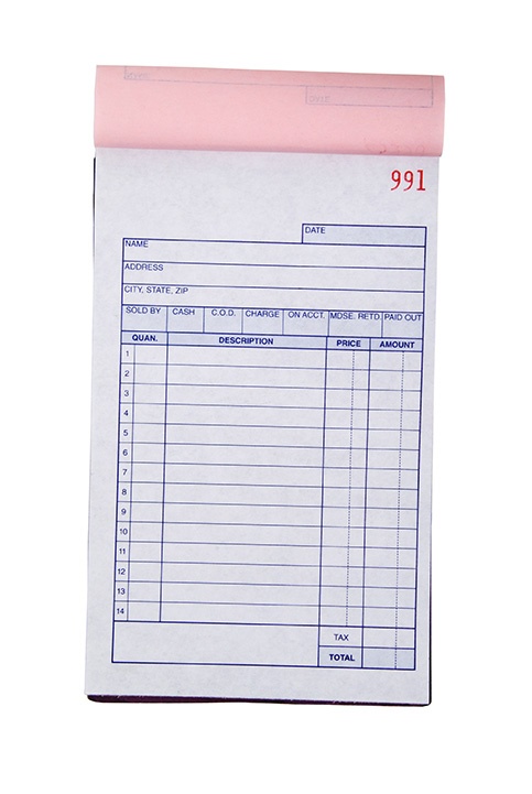 פנקסי **חשבונית מס/קבלה** 14/20 ס"מ (ע.מ)