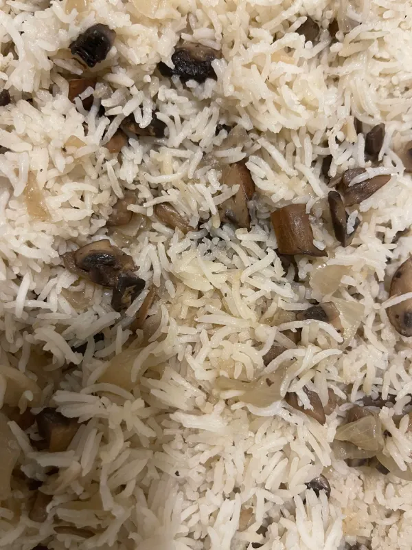 Small sautéed mushroom & onion rice