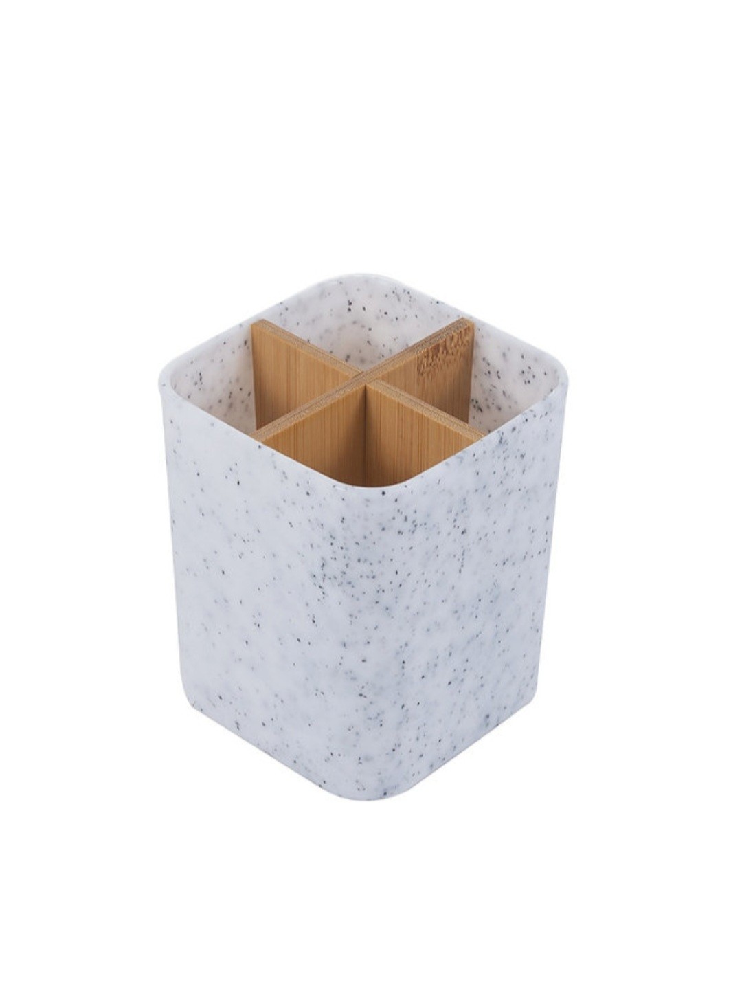 מעמד מרובע דמוי שיש למברשות שיניים