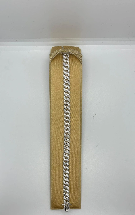 צמיד קובני משובץ זרקונים מכסף טהור 925- Yosef