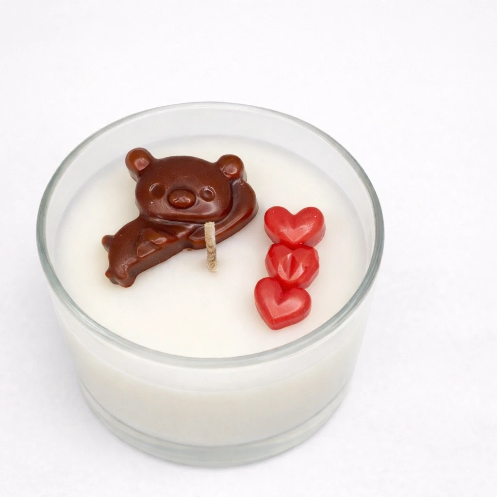 נר בעיצוב אישי לוולנטיין - שעוות סויה 100% טבעית