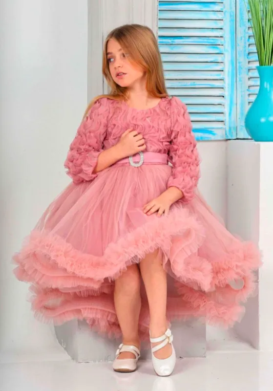 שמלת מיכל ורודה