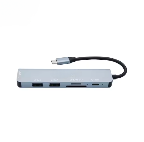 תחנת עגינה 6 ב-1 Type-C מסגסוגת אלומיניום – פתרון חכם לכל חיבור