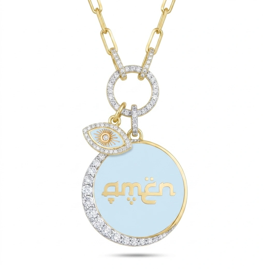Gold diamonds necklace