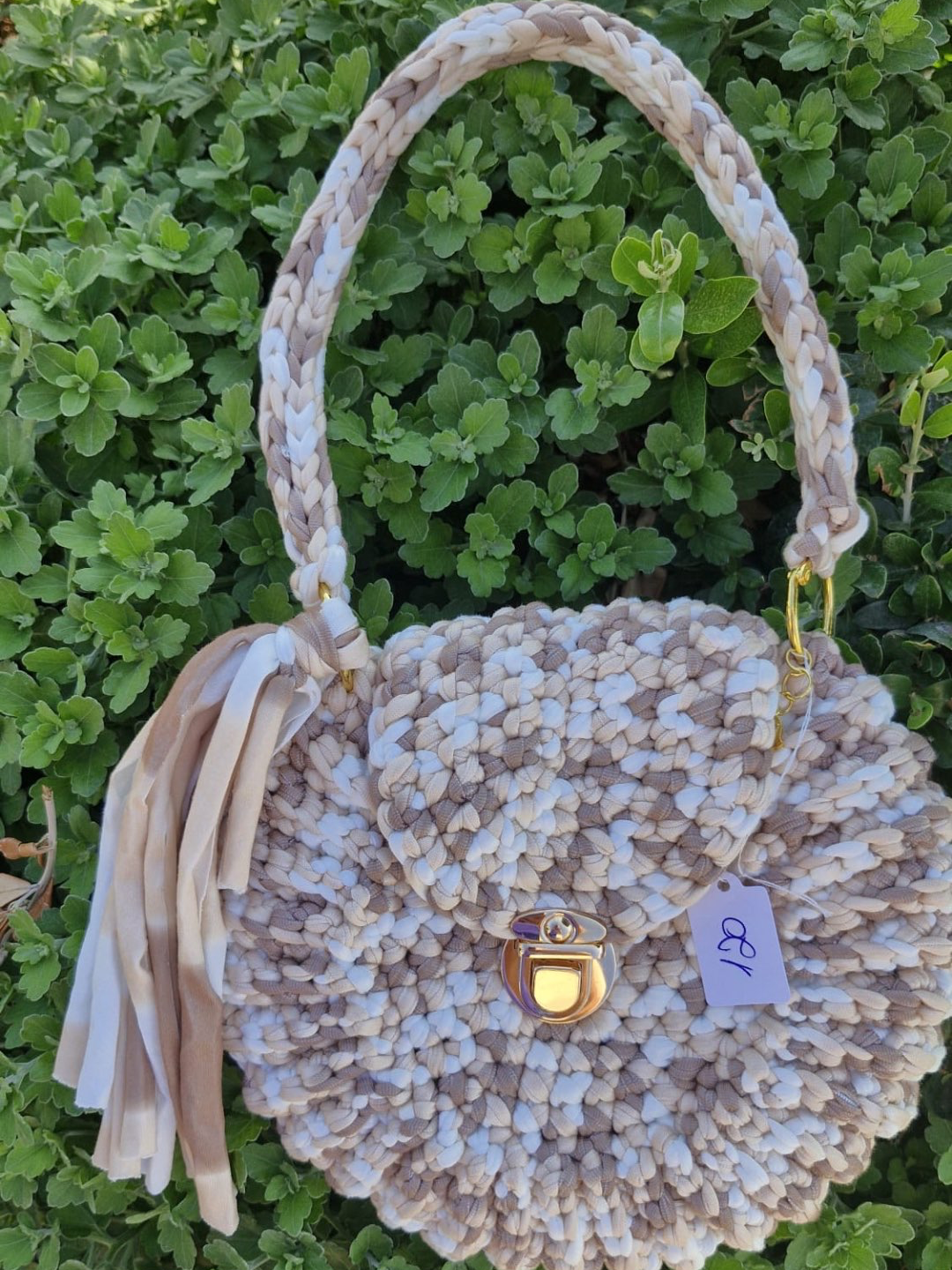 תיק צד צדפה בעבודת יד