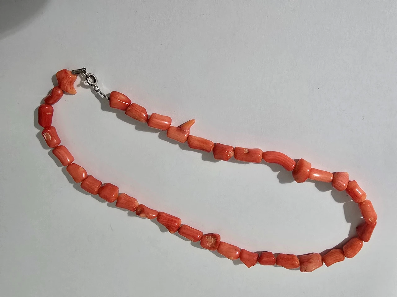 שרשרת חרוזי אלמוג קוראל טבעיים