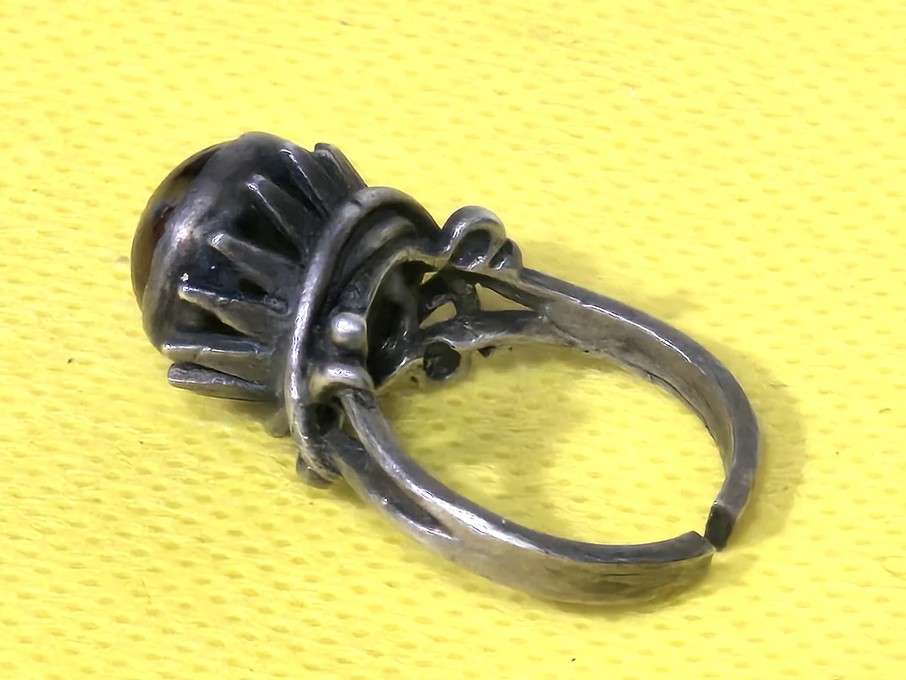 טבעת מעצבים מרשימה כסף סטרלינג 925 חתום