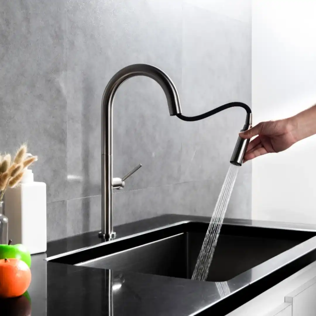 ברז מטבח מוברש 2 מצבי זרימה