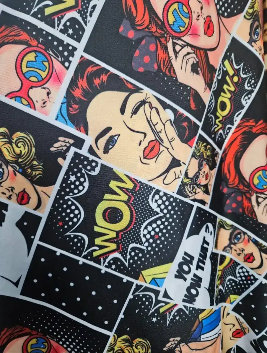 בד לייקרה מודפס