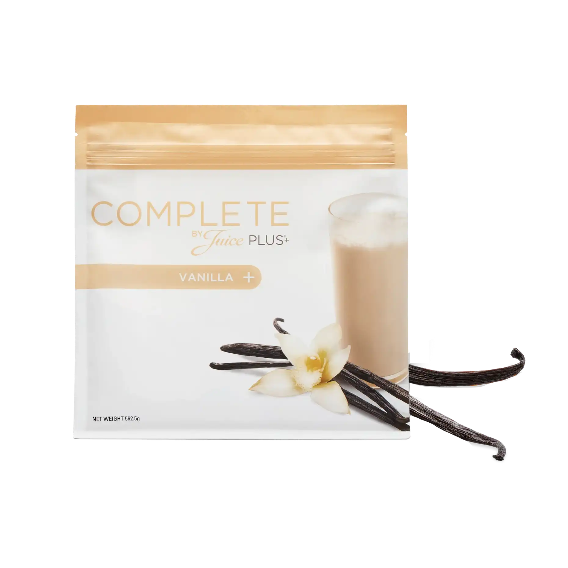 אבקה להכנת משקה על בסיס חלבון צמחי בטעם וניל