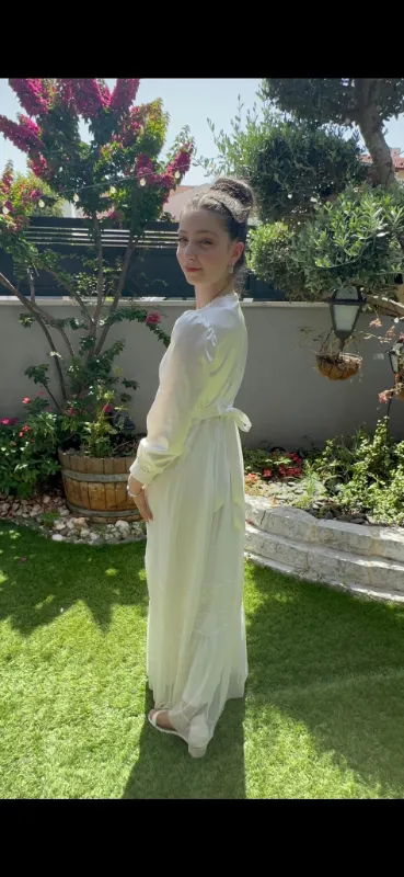 שמלת בת מצווה קלאסית עליון סאטן