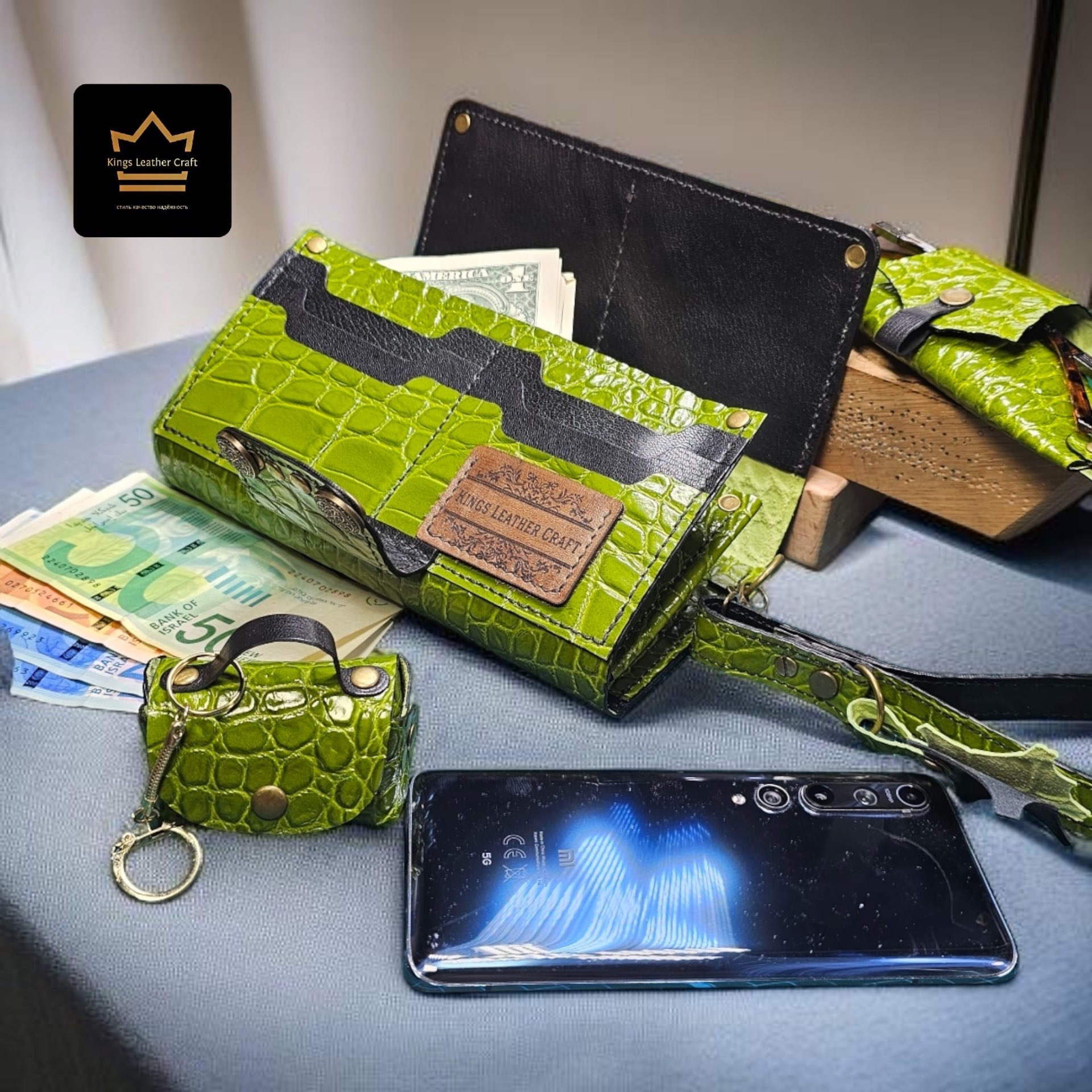 ארנק אישה גדול green wallet