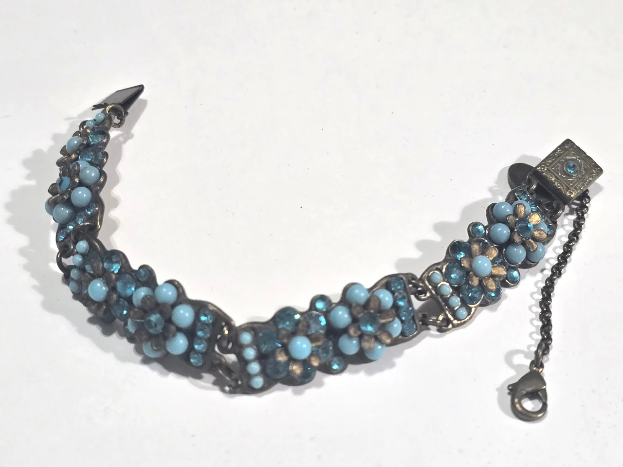 צמיד מהמם מבית מיכל נגרין אבני סברובסקי ותורכיזים