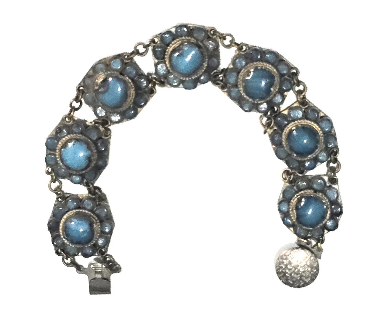 צמיד מבית מיכל נגרין שבוץ אבני תורכיז מידת אורך בתמונות