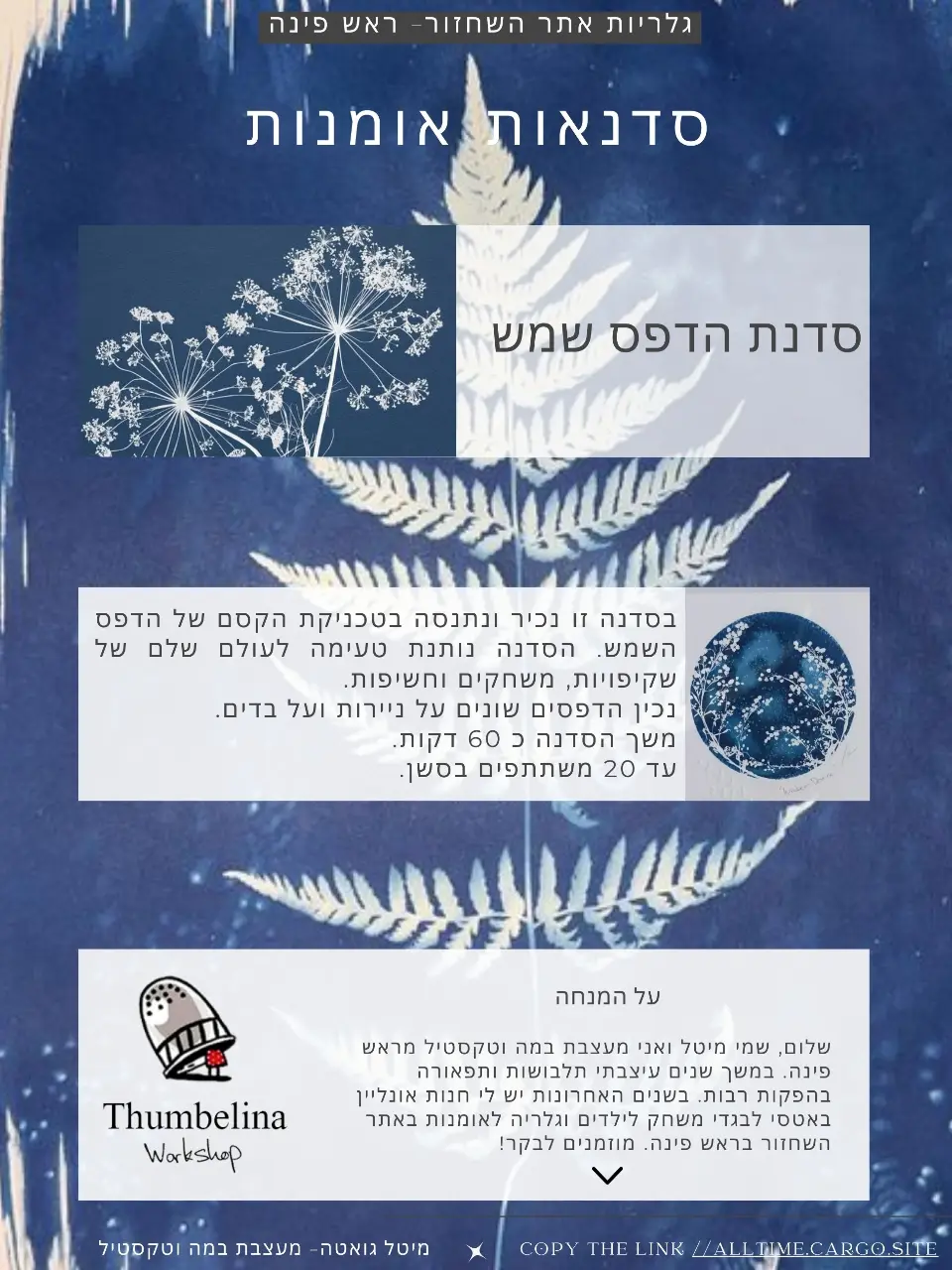 סדנת ציאנוטייפ - דפוס שמש