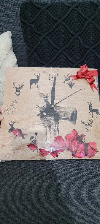 שעון עץ מרובע 40סמ