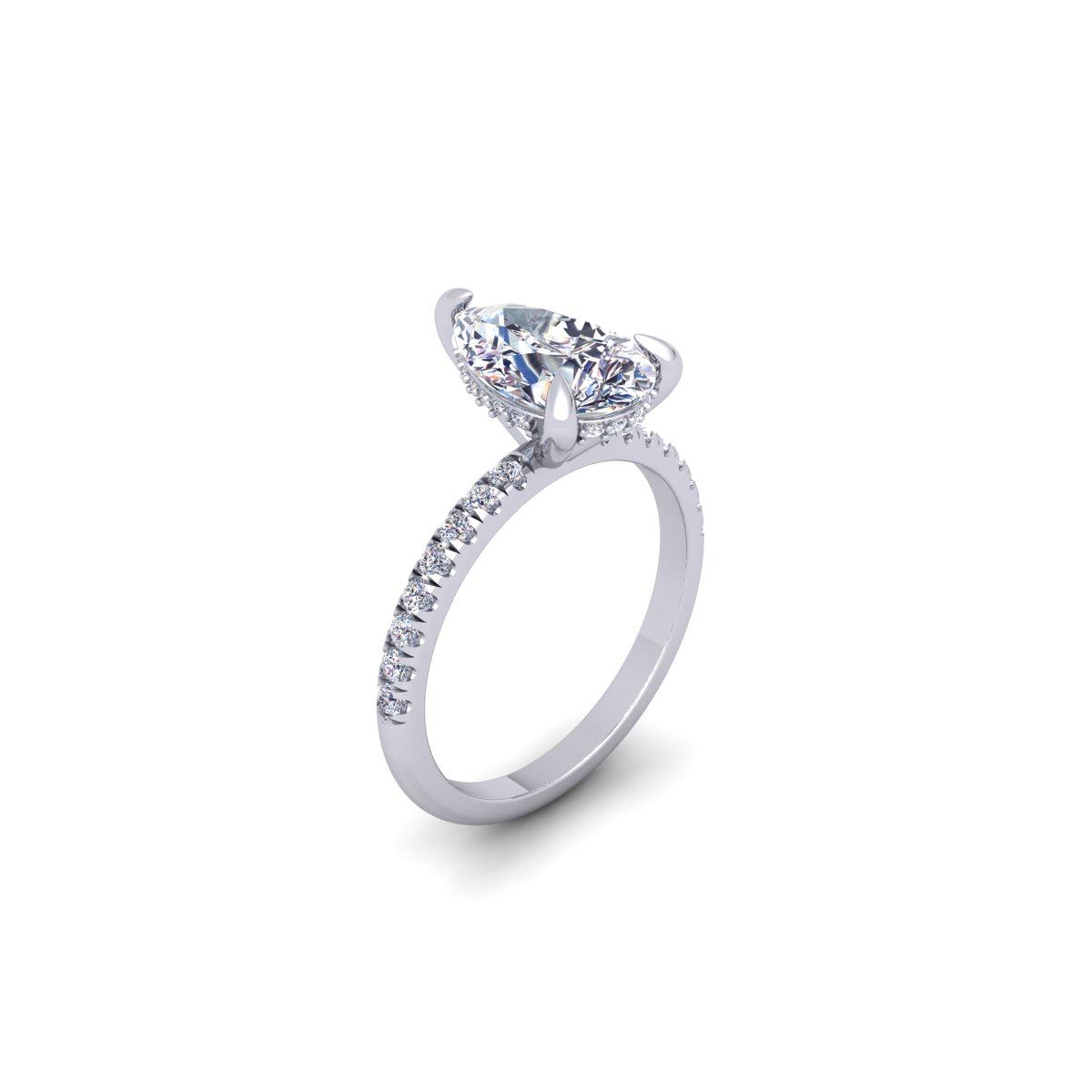 טבעת כסף טיפה