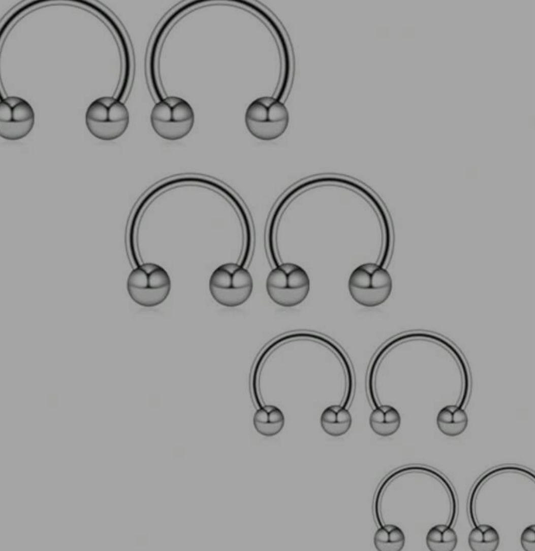 עגילי פרסה טיטניום