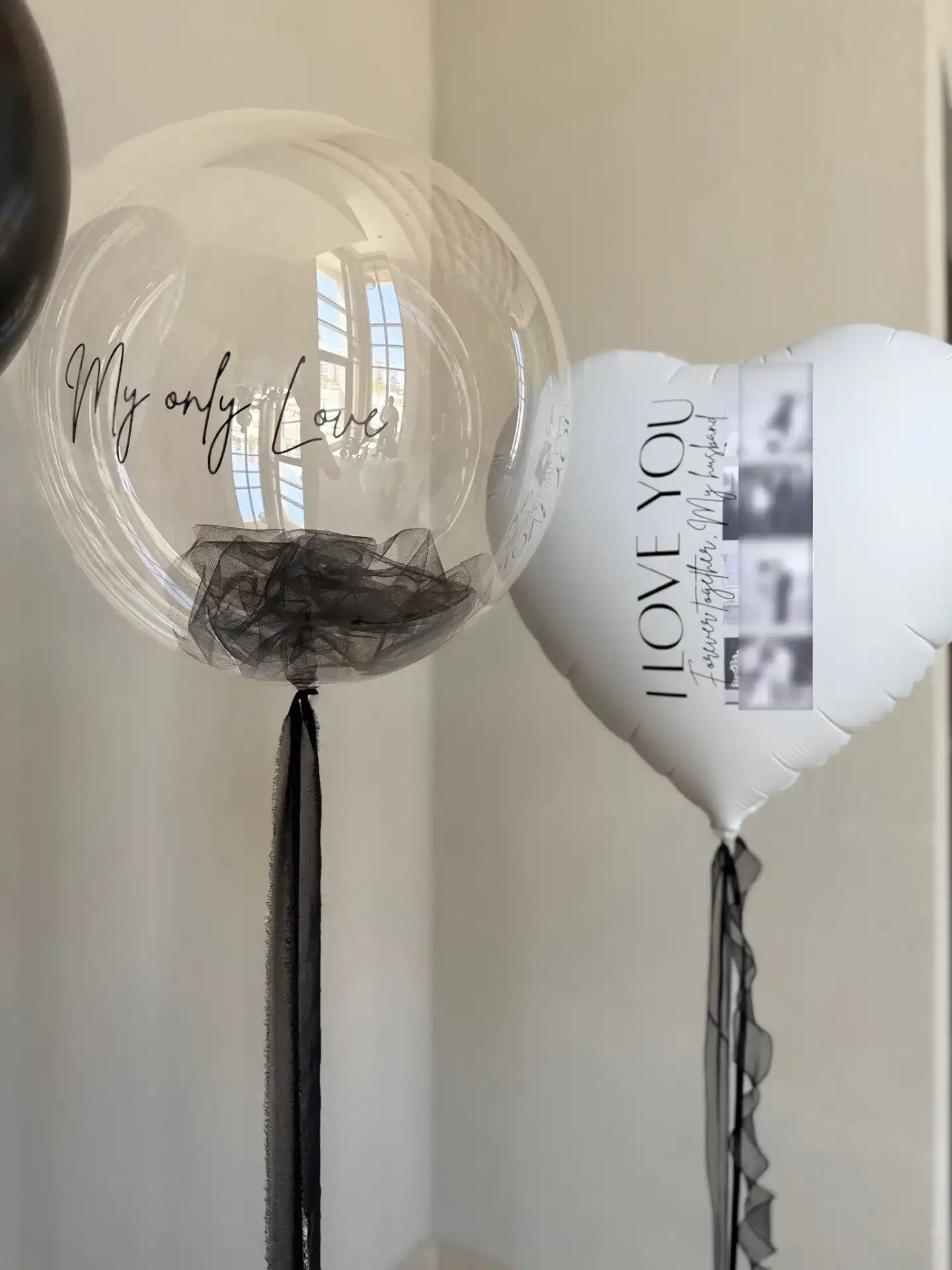 סט בלונים לגבר שחור לבן קלאסי | VALI