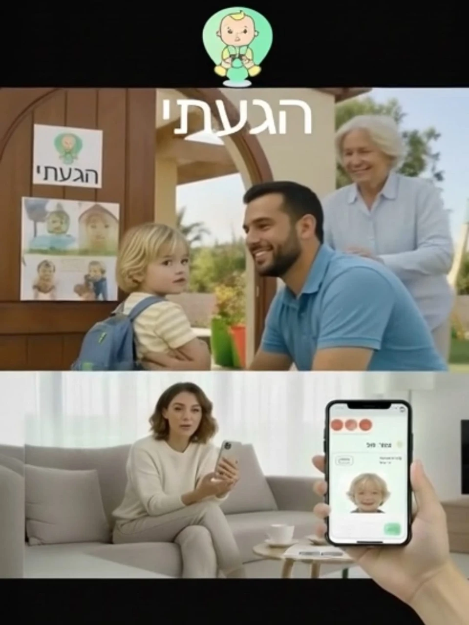 אפליקציית הגעתי להורים בלבד
