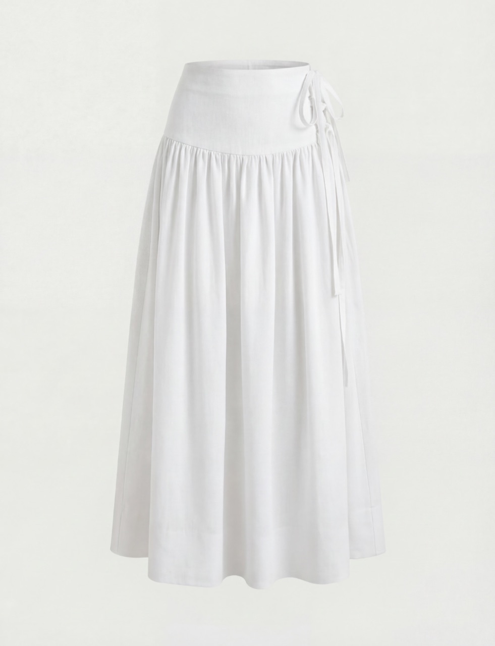 חצאית קשירות פפיונים לבן
