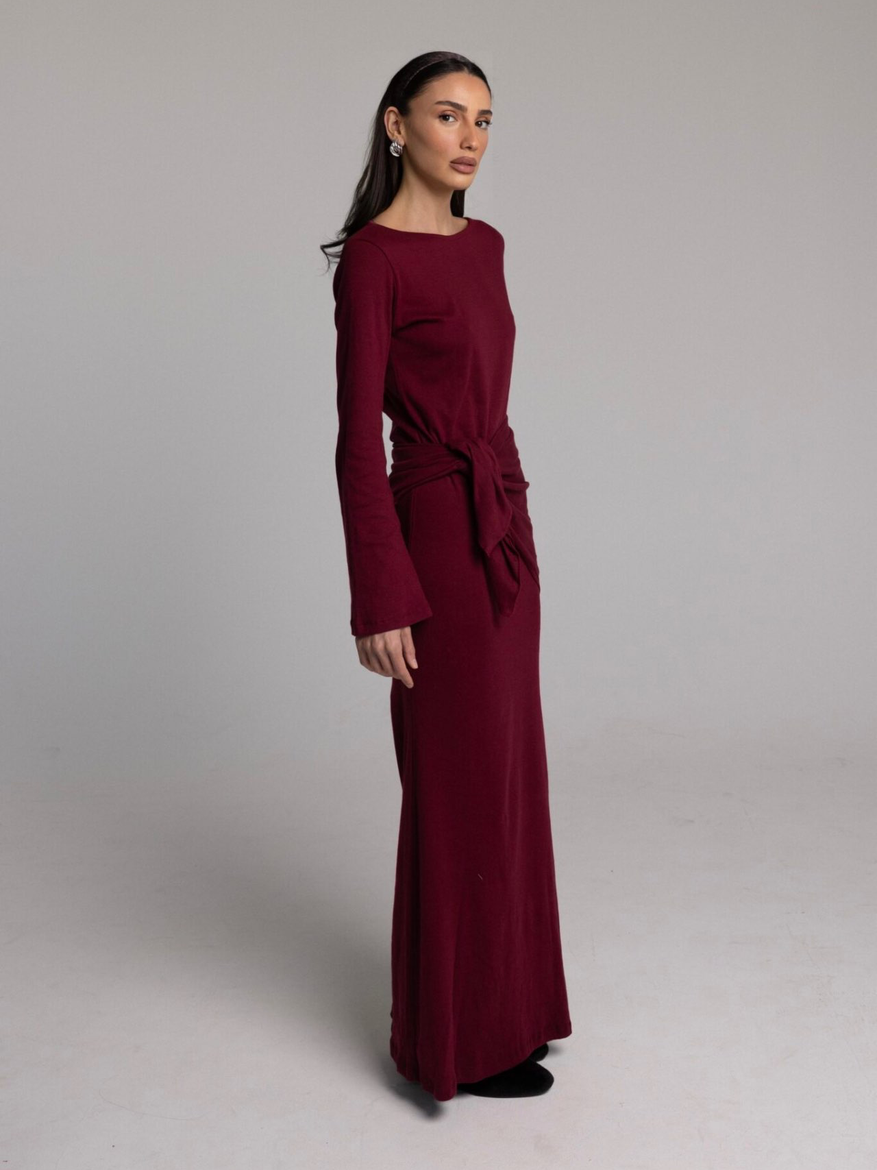 שמלת שילה בורדו