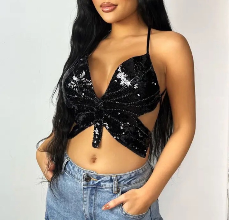 טופ פרפר שחור