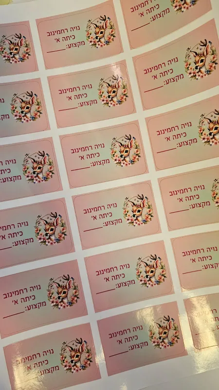 מדבקות שמות