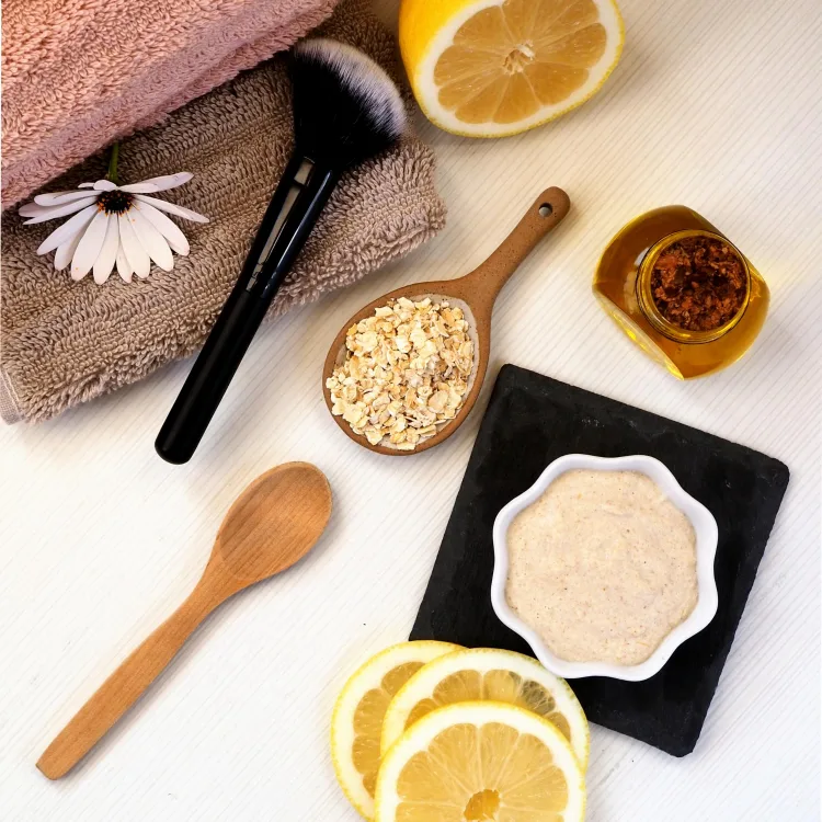 מסכת פילינג טבעית לעור הפנים: סוכר ולימון