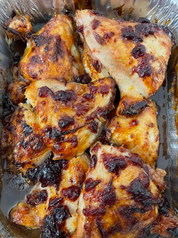 Cranberry apricot chicken thighs (6 pieces)