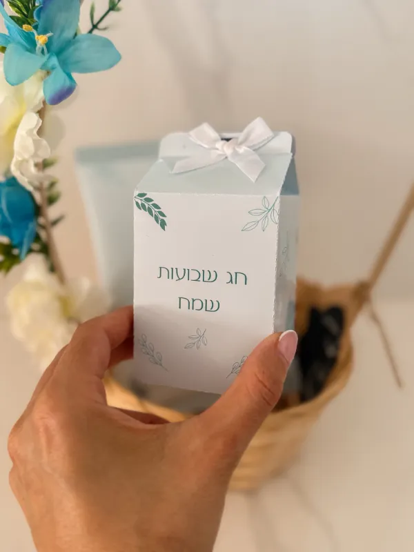 קופסא למילוי בצורת קרטון חלב וקורנפלקס ממותג
