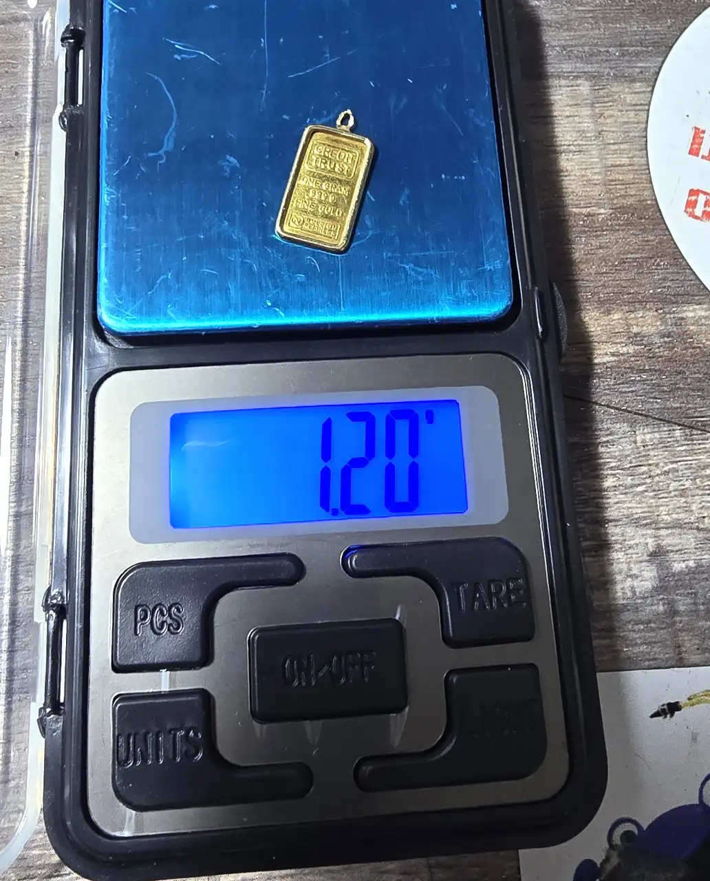 תליון זהב משקל 1.20 ג'ר ...טוהר 999