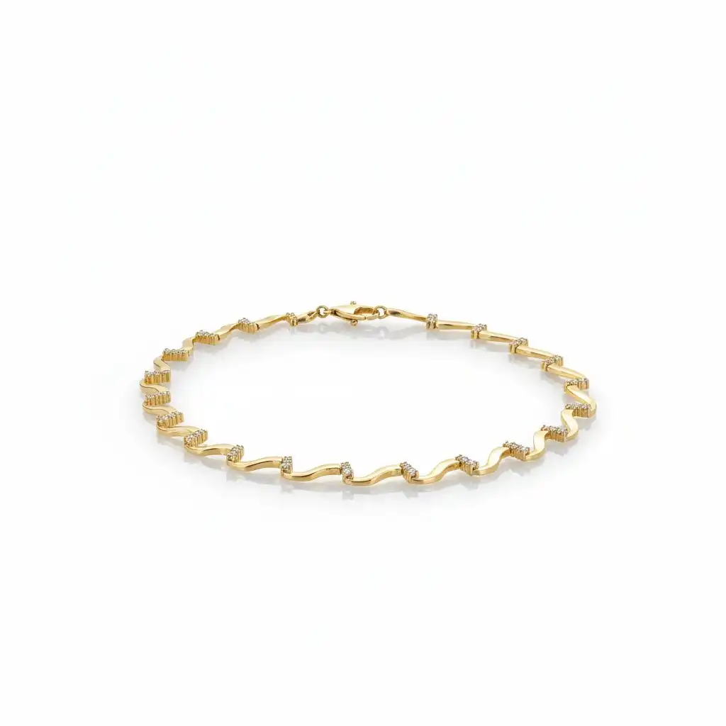 קולייר כסף925 מצופה זהב 14 K