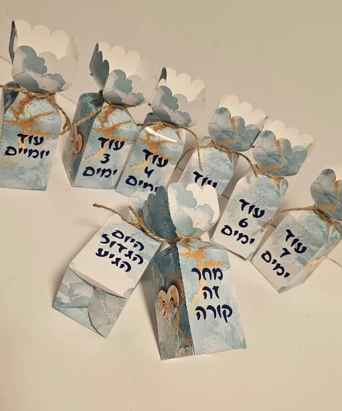 ספירת הגומר קופסאות לשבעה ימים