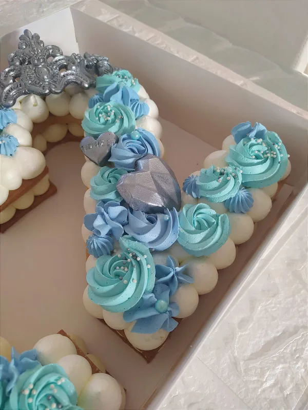עוגת מספרים בת מצווה תכלת💙