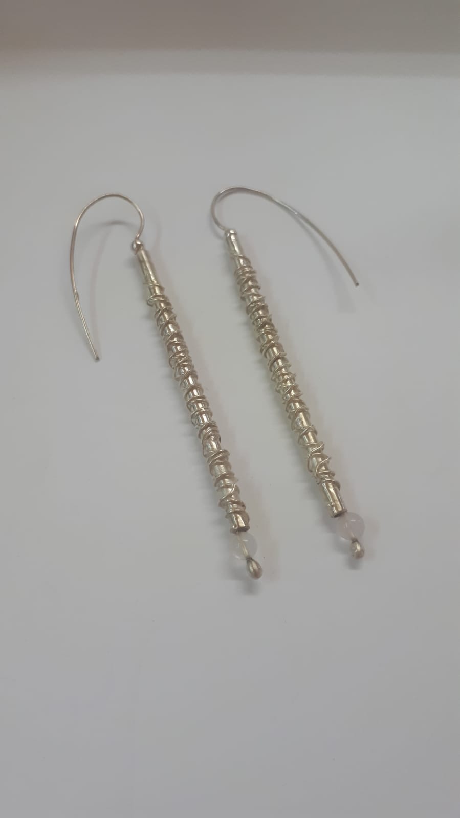 עגילי כסף צינור