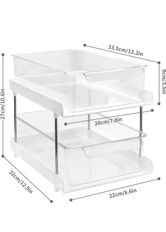 ארגונית 2 קומות מתחת לכיור 