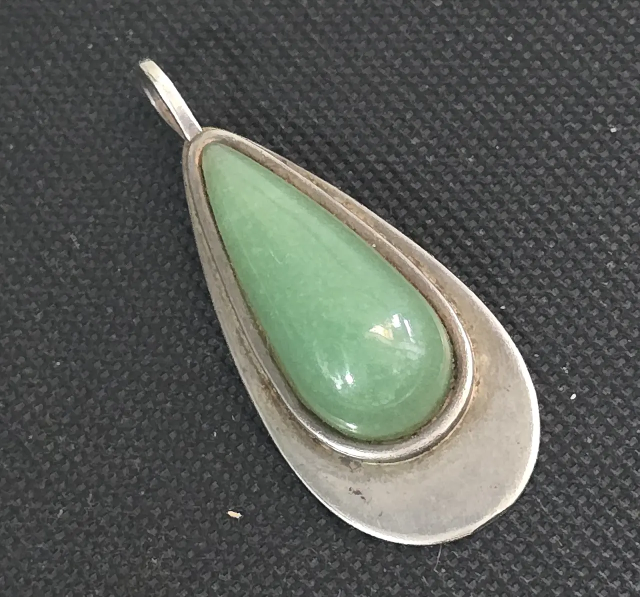 תליון וינטג', כסף נבדק, ואבן טבעית, 20 גרם, אבן מאלכית