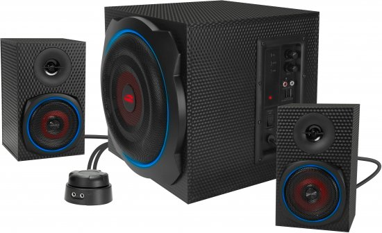 מערכת רמקולים SpeedLink Gravity Carbon RGB 2.1 עם Bluetooth - צבע שחור