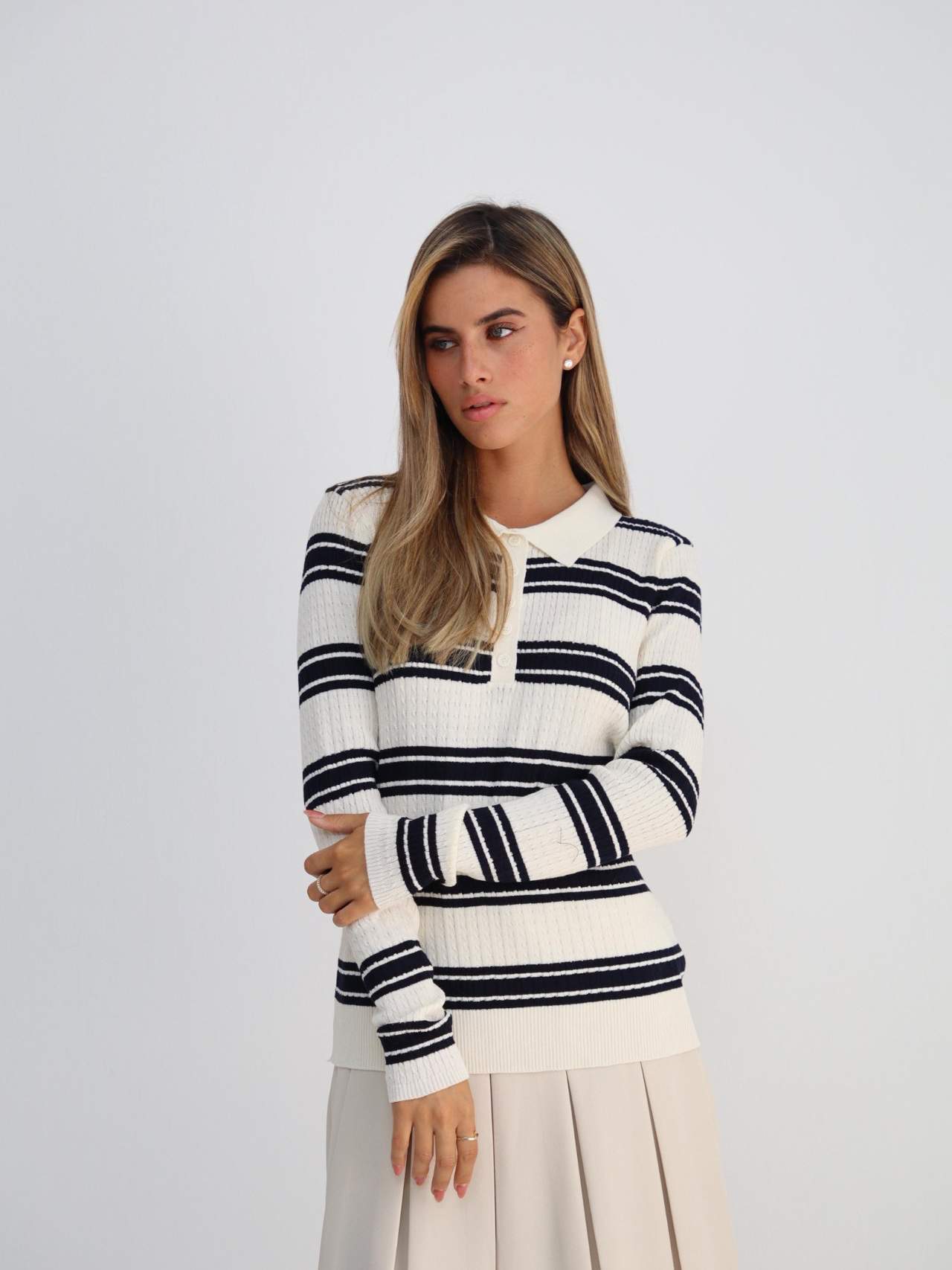 חולצת פולו פסים 